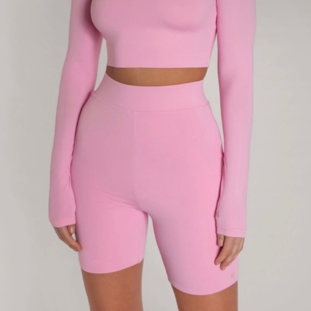 NWT Meshki Baby Pink Biker Shorts